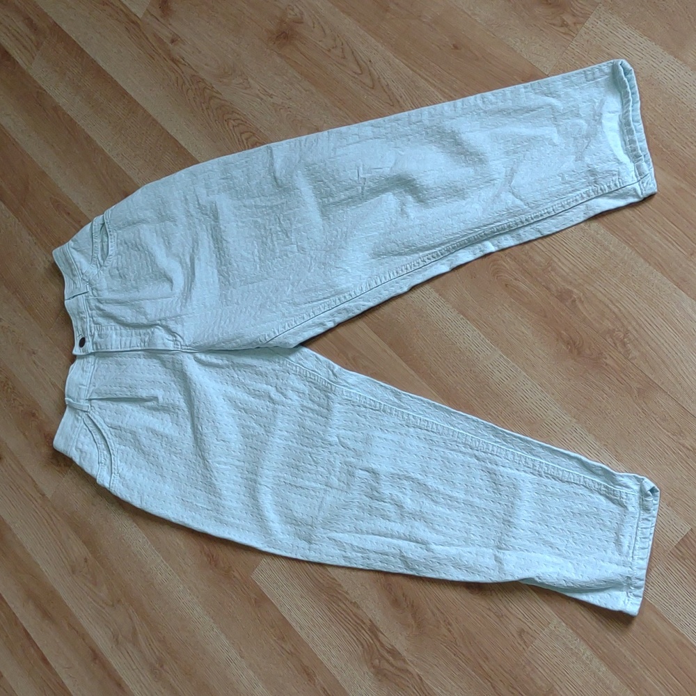 Rare Vintage 90s Textured Shawnee High Waist Barrel Straight Leg Jean Size 13